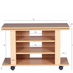 Wohnen Fernsehtisch auf Rollen mit drehbarer Platte - Sonition