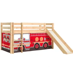 Feuerwehr Hochbett mit Rutsche - Lazura^Wohnen Sale