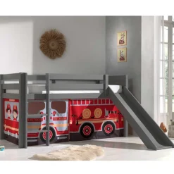 Feuerwehr Spielbett mit Leiter & Rutsche - Jayant^Wohnen Sale