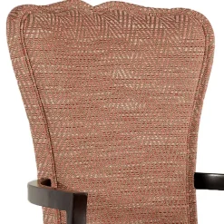 Wohnen Fischgrät Armlehnenstuhl in Altrosa Strukturstoff - Salut