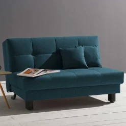 Flachgewebe Klappsofa in Petrol Blau - Katrona^Wohnen Best