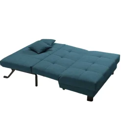 Flachgewebe Klappsofa in Petrol Blau - Katrona^Wohnen Best