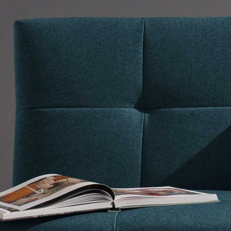 Flachgewebe Klappsofa in Petrol Blau - Katrona^Wohnen Best