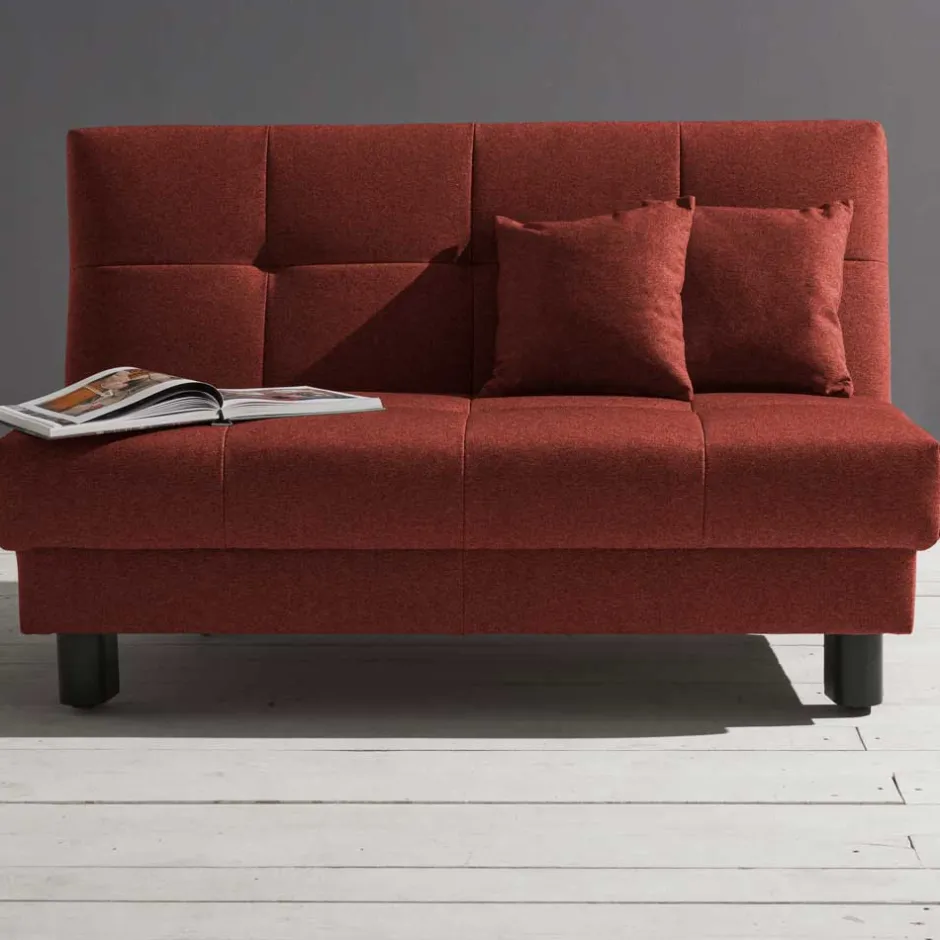 Wohnen Flachgewebe Schlafsofa in Dunkelrot - Ciabeta