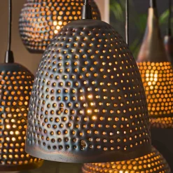 Wohnen 7-flammige Hängelampe - diverse Schirm Formen - Sempragos