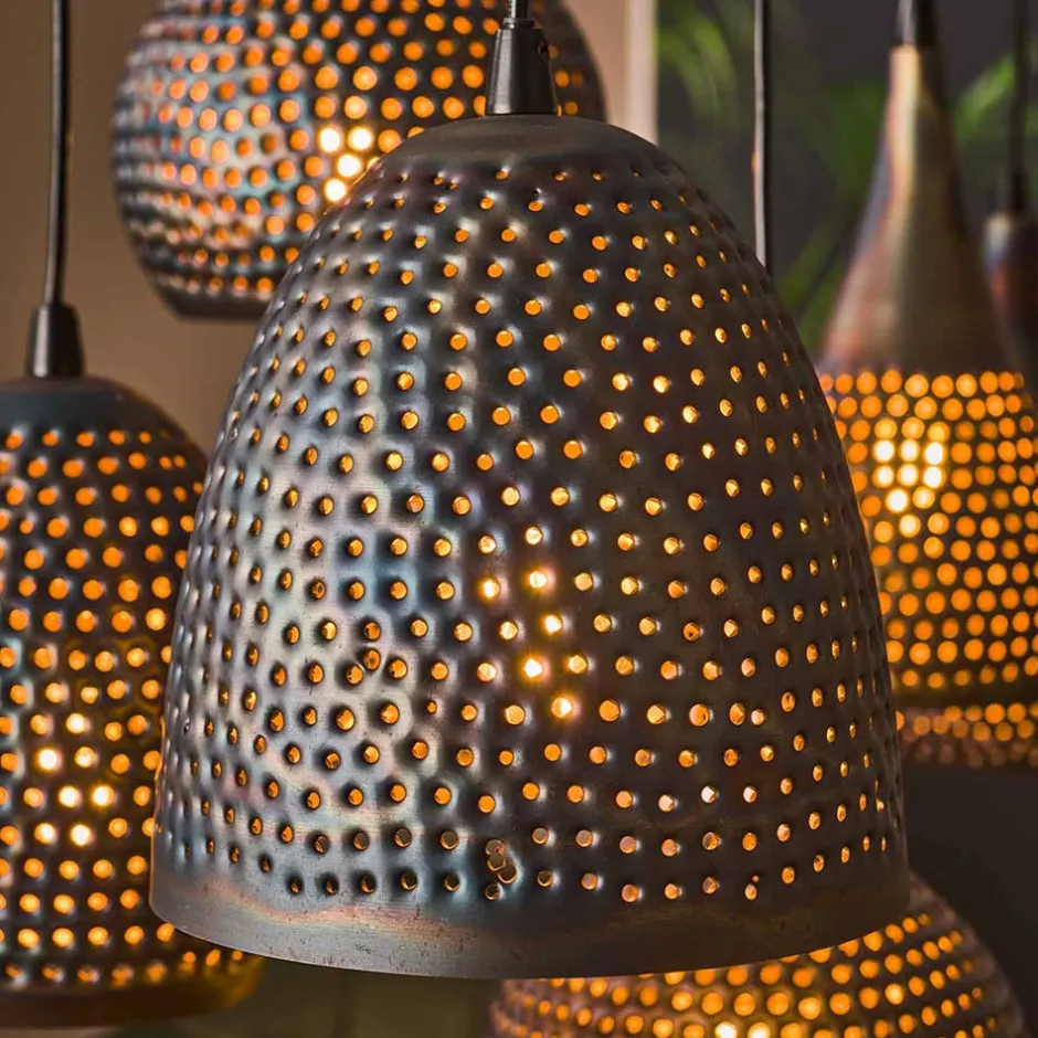 Wohnen 7-flammige Hängelampe - diverse Schirm Formen - Sempragos