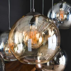 7-flammige Hängelampe mit Glas Schirmen - Darpanos^Wohnen Hot