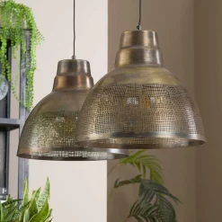 2-flammige Hängeleuchte in Bronze Antik - Jaines^Wohnen New