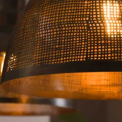 2-flammige Hängeleuchte in Bronze Antik - Jaines^Wohnen New