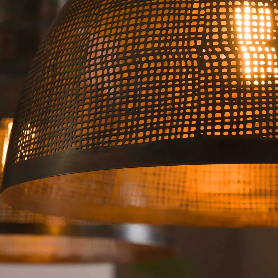 2-flammige Hängeleuchte in Bronze Antik - Jaines^Wohnen New