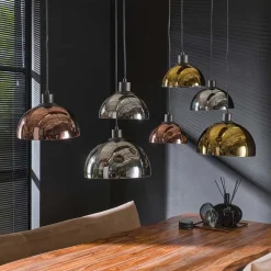 7-flammige Hängeleuchte mit Glasschirmen - Liselo^Wohnen Discount