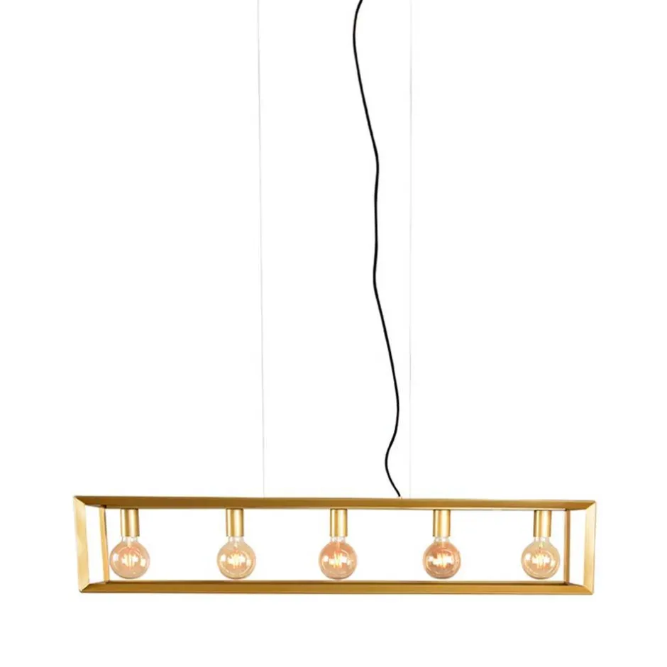 5-flammige Pendelleuchte in Gold - Gannices^Wohnen Hot