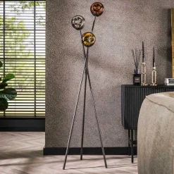 3-flammige Stehleuchte mit Glas Kugelschirmen - Gliona^Wohnen Online
