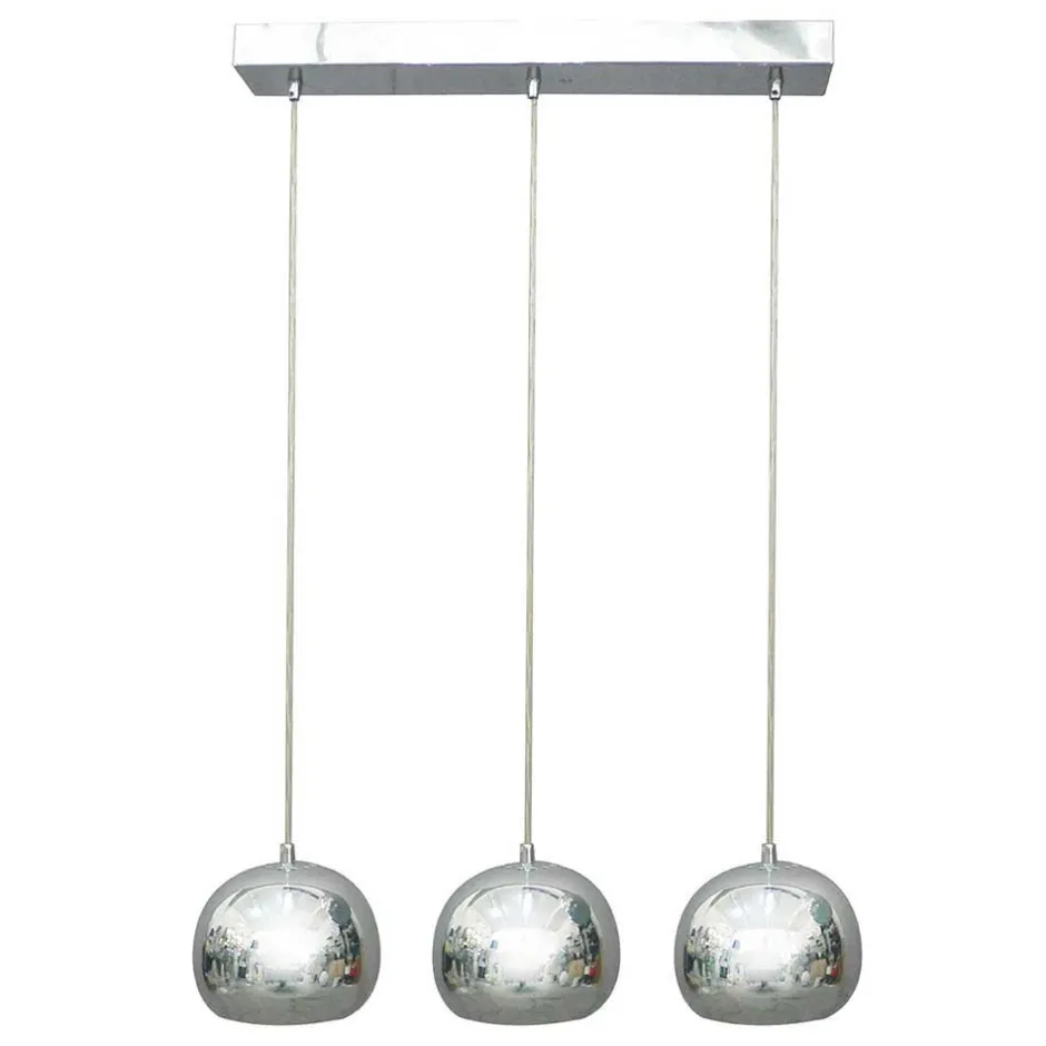 3-flammige Tisch Hängelampe in Chrom - Corrientes^Wohnen Outlet