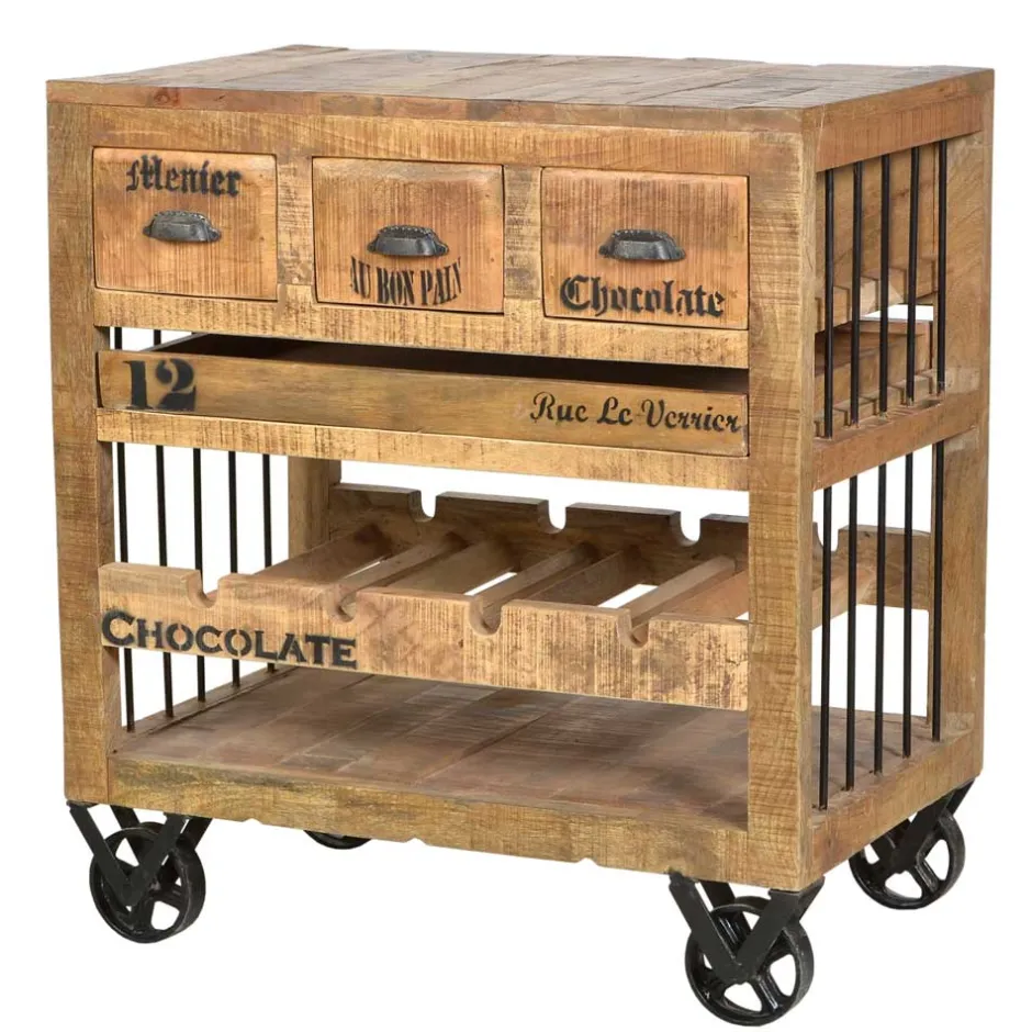 Flaschenkommode Indri auf Rollen^Wohnen Online