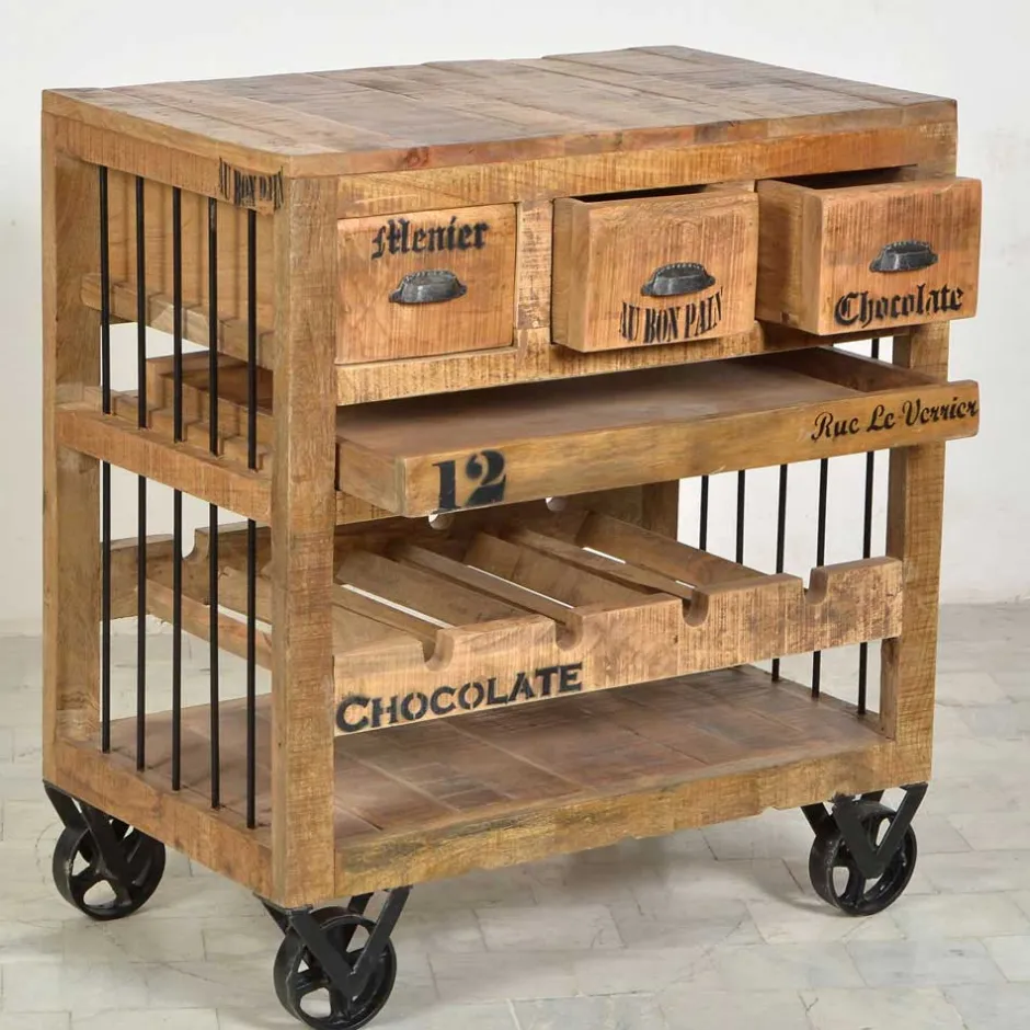 Flaschenkommode Indri auf Rollen^Wohnen Online