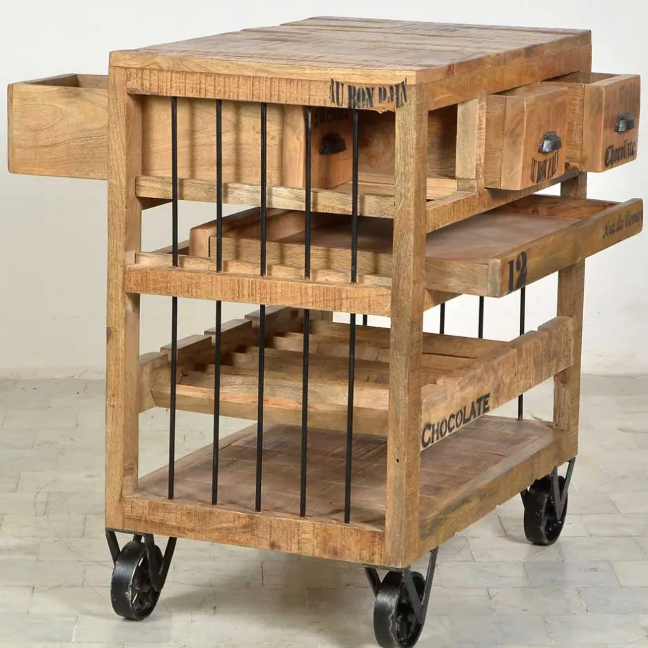 Flaschenkommode Indri auf Rollen^Wohnen Online