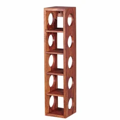Wohnen Flaschenregal Hoslo aus Massivholz Sheesham