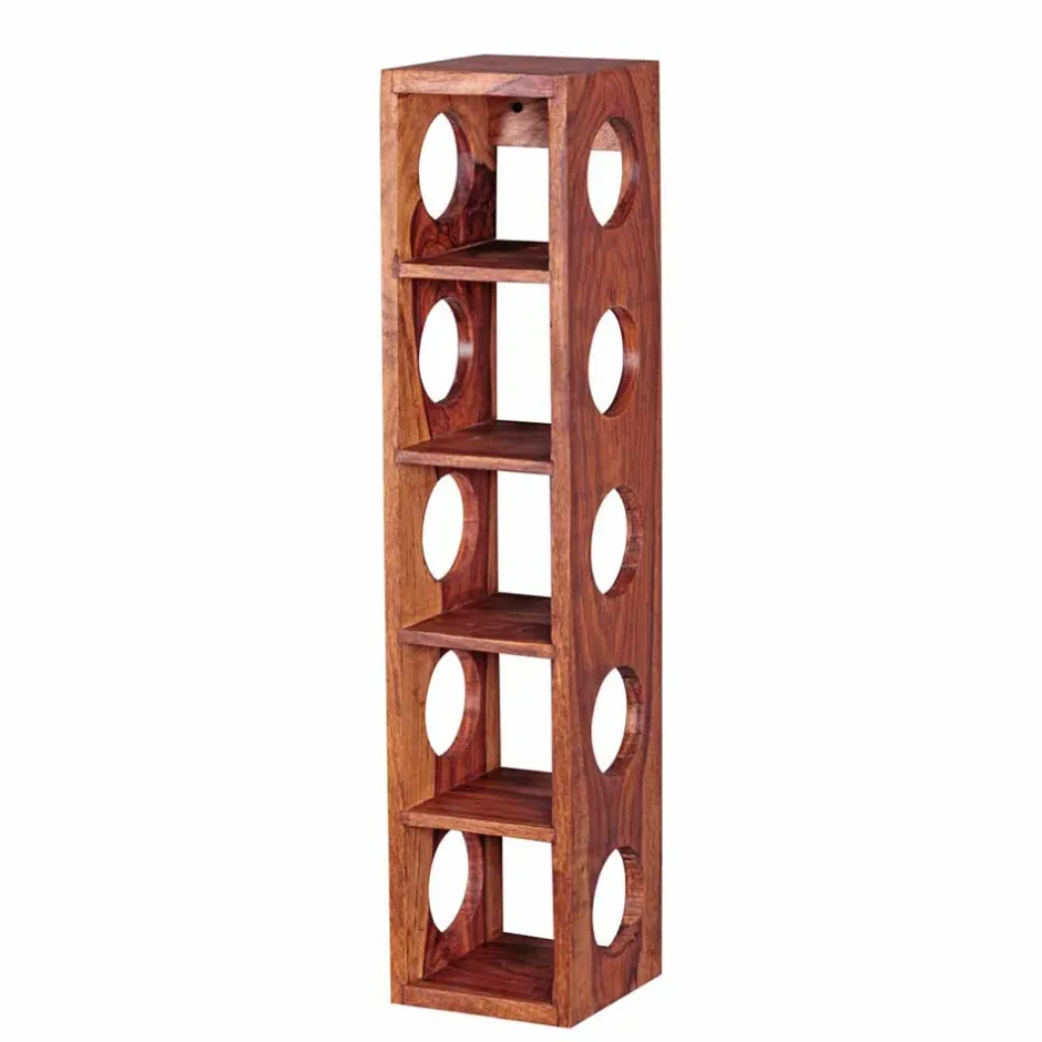 Wohnen Flaschenregal Hoslo aus Massivholz Sheesham