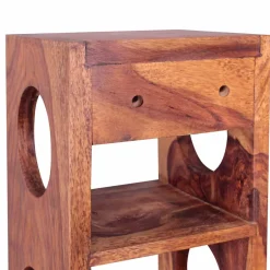 Wohnen Flaschenregal Hoslo aus Massivholz Sheesham