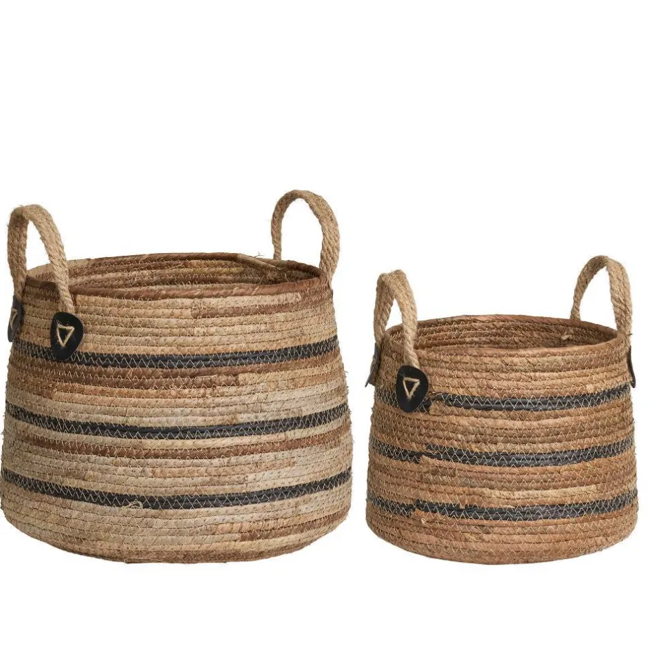 Flechtkorb Set aus Bananenblatt - Avocado (zweiteilig)^Wohnen Online