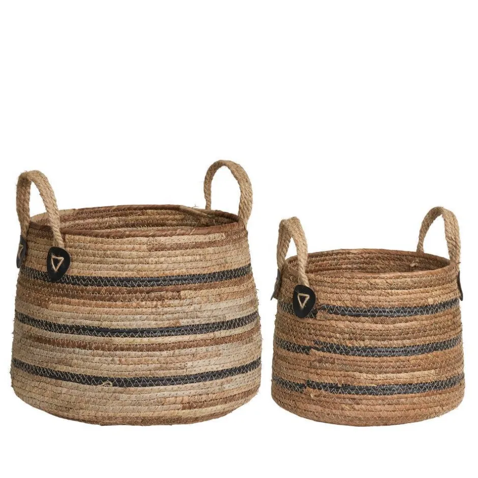 Flechtkorb Set aus Bananenblatt - Avocado (zweiteilig)^Wohnen Online