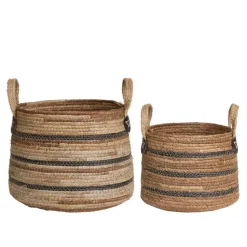 Flechtkorb Set aus Bananenblatt - Avocado (zweiteilig)^Wohnen Online