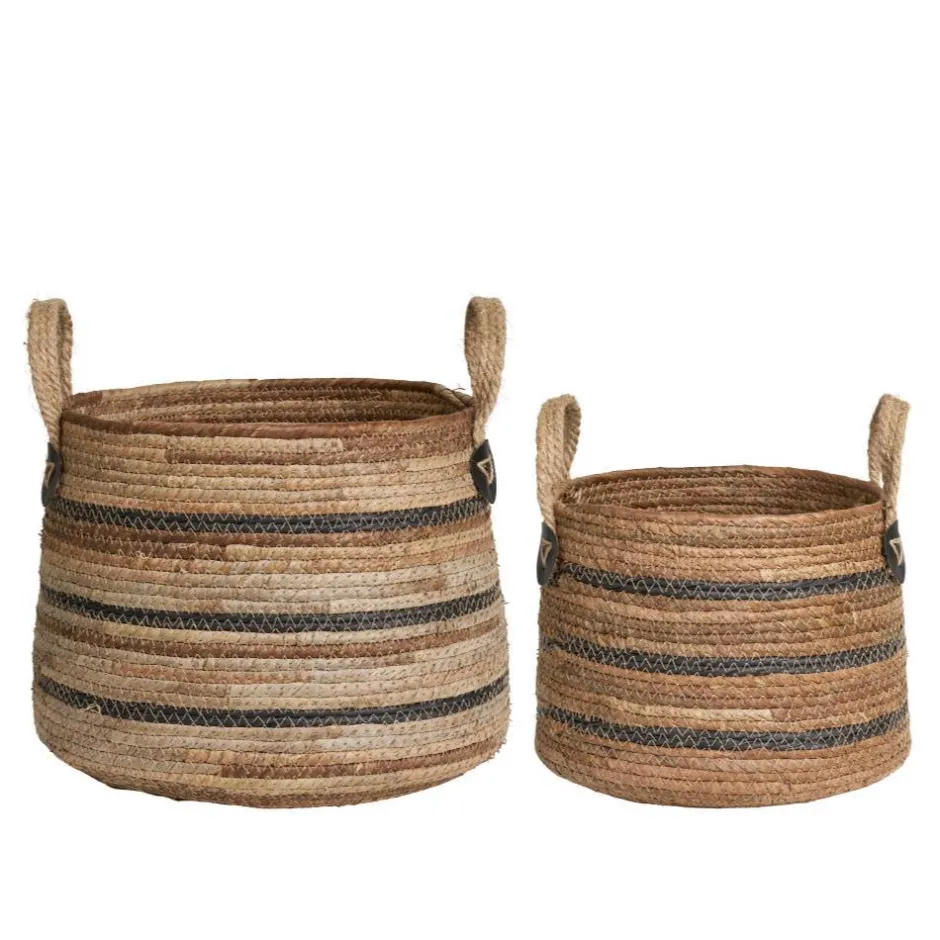 Flechtkorb Set aus Bananenblatt - Avocado (zweiteilig)^Wohnen Online