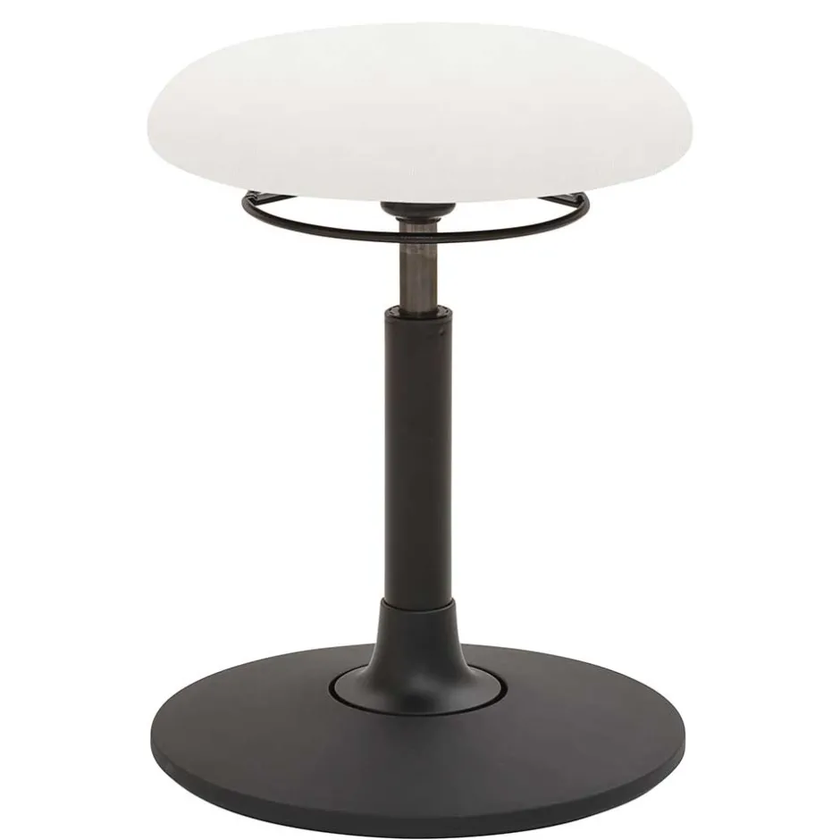 Flexibler Bürohocker in Weiß Kunstleder - Puerto^Wohnen Discount