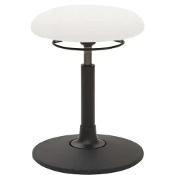 Flexibler Bürohocker in Weiß Kunstleder - Puerto^Wohnen Discount