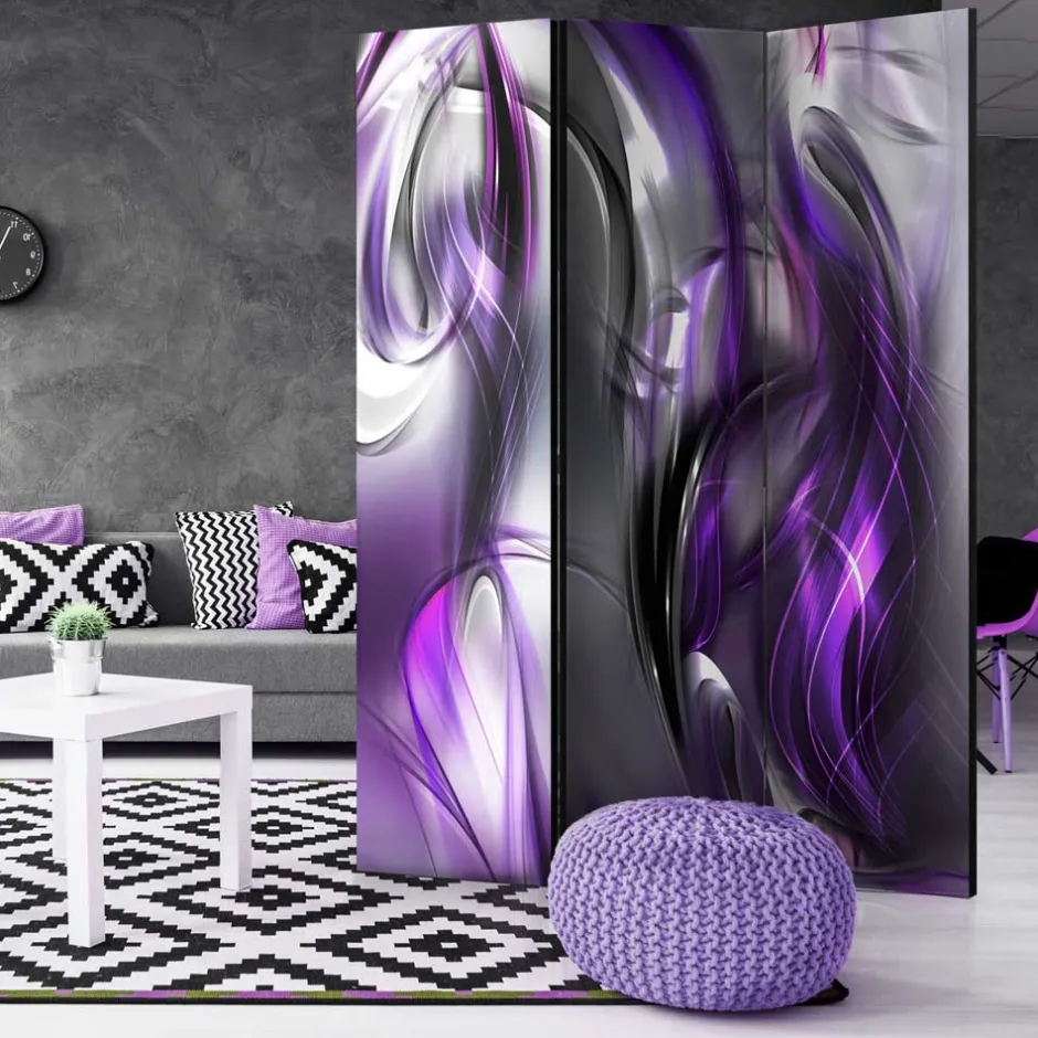 Wohnen Flexibler Raumteiler in Violett & Grau - Agruma