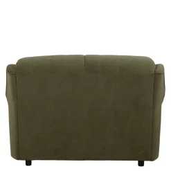 Wohnen Flockstoff Couch in Dunkelgrün - Ramira