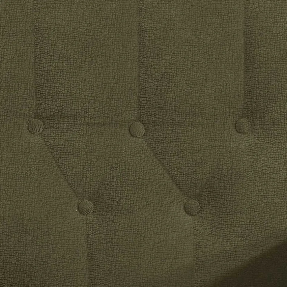 Wohnen Flockstoff Couch in Dunkelgrün - Ramira