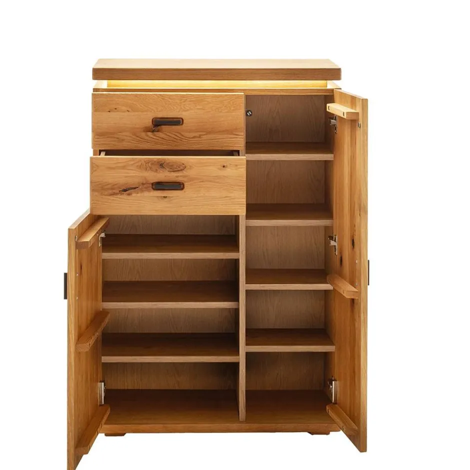 Wohnen Flur Hochkommode aus Balkeneiche Massivholz - Robats