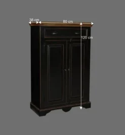 Wohnen Flur Kommode Sentiments in Schwarz