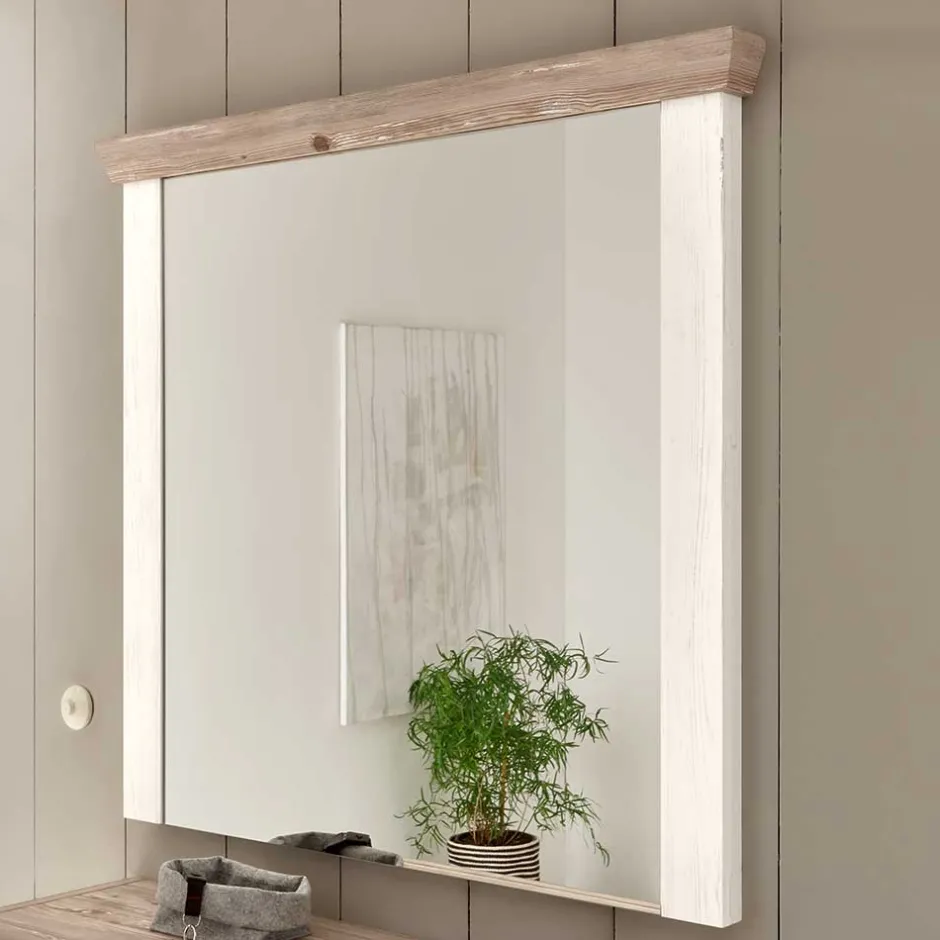Flur Landhaus Wandspiegel 107x110x8 cm - Nedita^Wohnen Outlet
