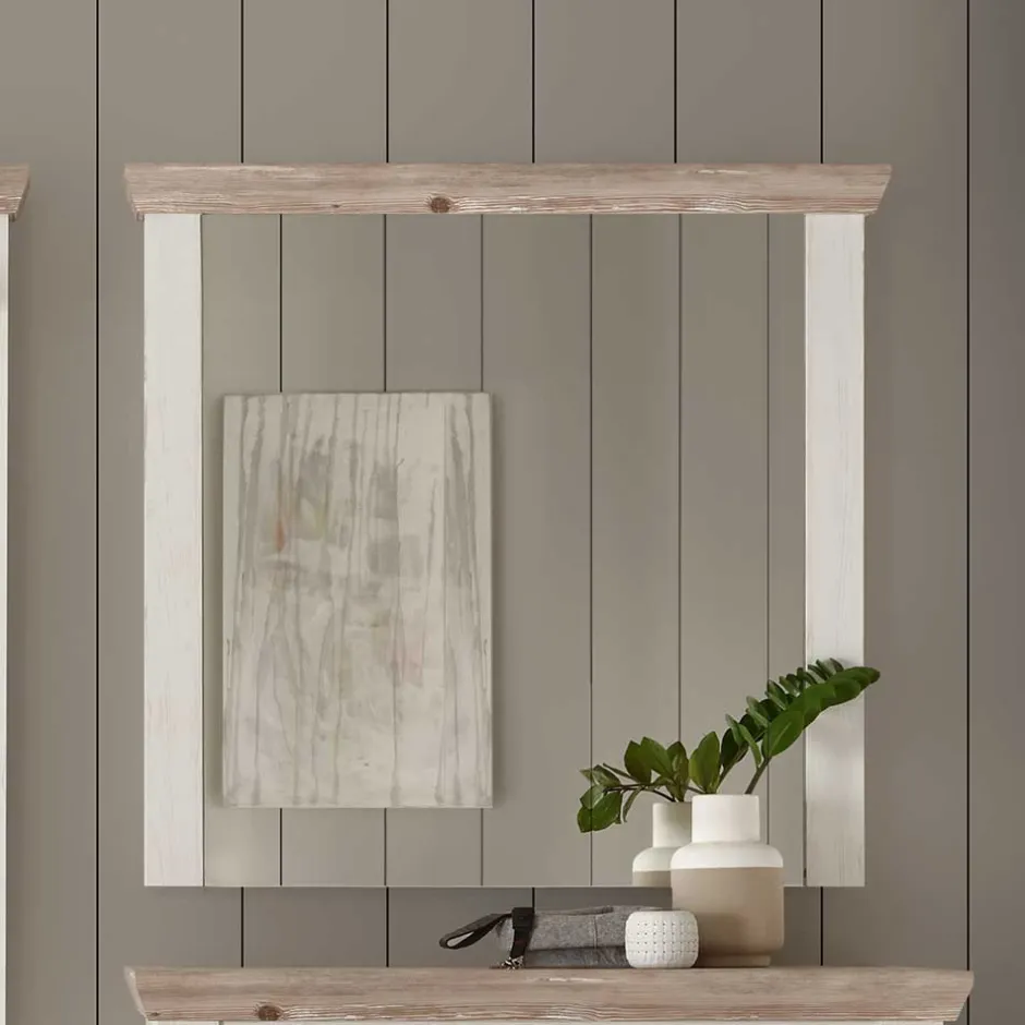 Flur Landhaus Wandspiegel 107x110x8 cm - Nedita^Wohnen Outlet