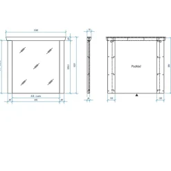 Flur Landhaus Wandspiegel 107x110x8 cm - Nedita^Wohnen Outlet
