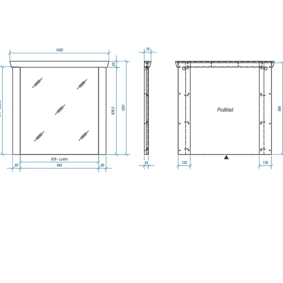 Flur Landhaus Wandspiegel 107x110x8 cm - Nedita^Wohnen Outlet