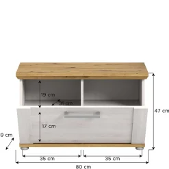 Wohnen Flur Schuhbank mit einem Sitzplatz - Tocella