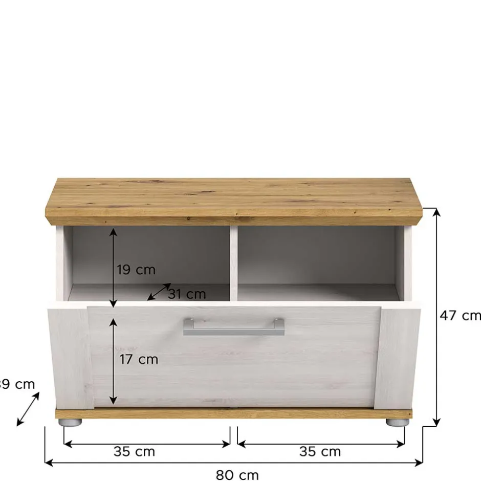 Wohnen Flur Schuhbank mit einem Sitzplatz - Tocella