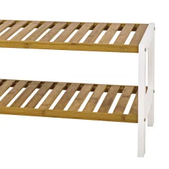 Wohnen Flur Schuhregal Kollage in Weiß