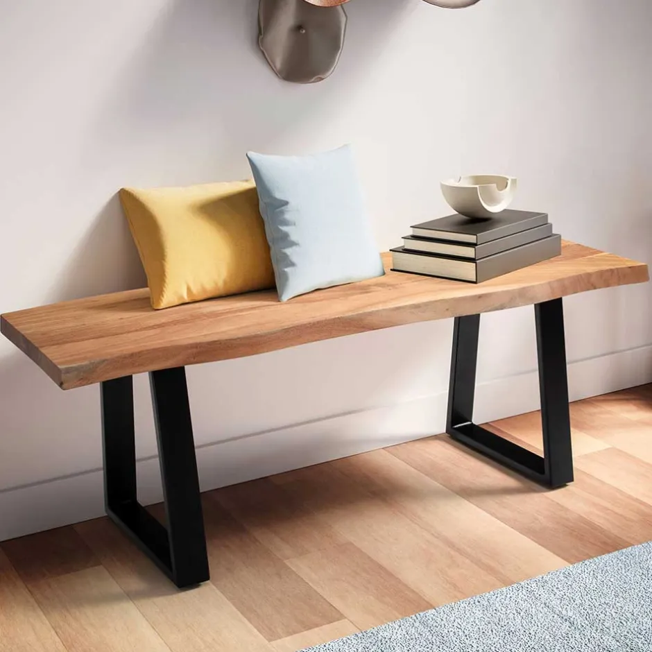 Wohnen Flur Sitzbank mit Baumkante Akazie - Pamela