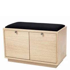 Wohnen Flur Sitzbank Vaxos mit Eiche furniert und lackiert