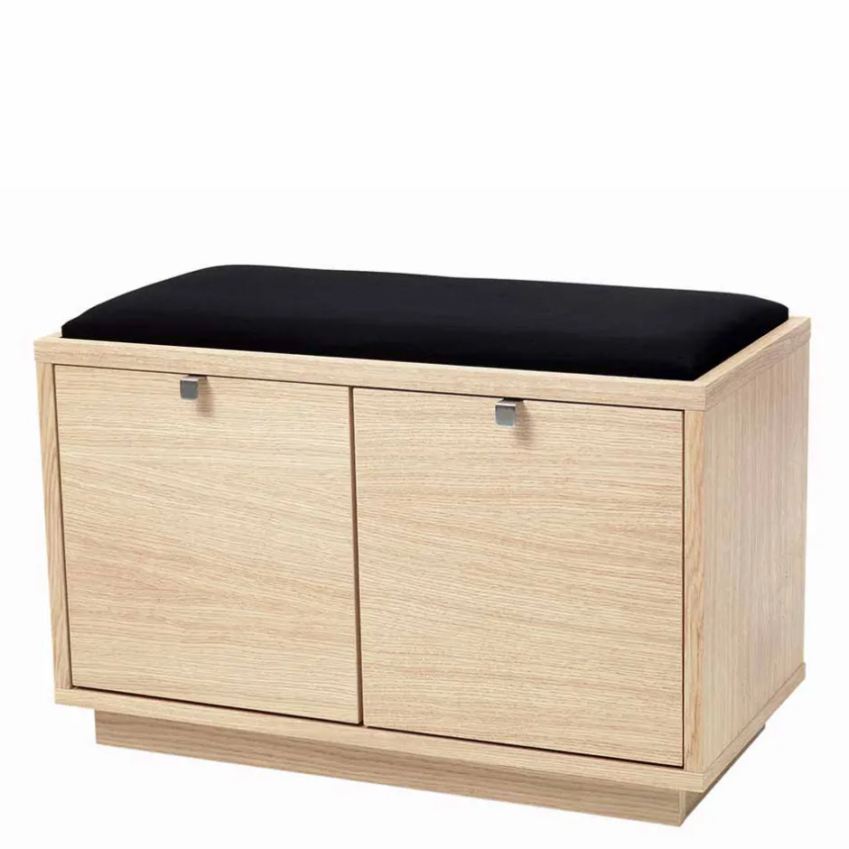 Wohnen Flur Sitzbank Vaxos mit Eiche furniert und lackiert