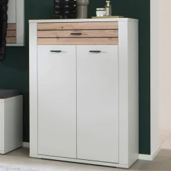 Wohnen Flur Vertiko in Lichtgrau mit Wildeiche - Ballina