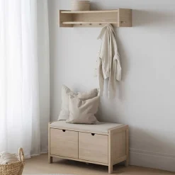 Flurbank & Hängegarderobe Set - Pluta (zweiteilig)^Wohnen New