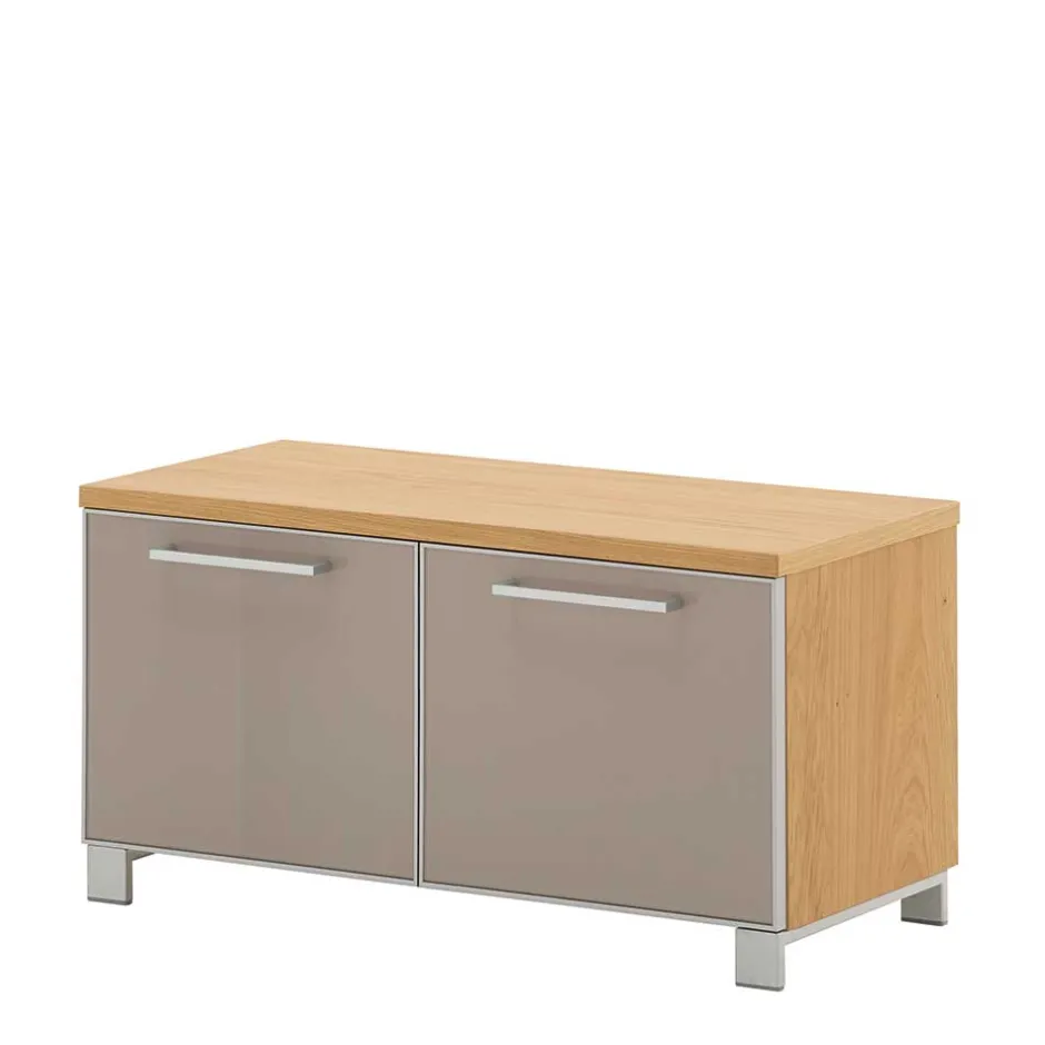 Wohnen Flurbank Diecca mit Taupe Glas