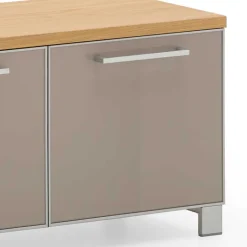 Wohnen Flurbank Diecca mit Taupe Glas