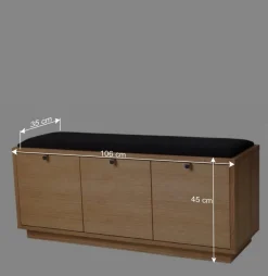 Wohnen Flurbank Helvana mit Eiche funriert